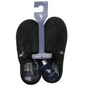 Wholesale - U.S. POLO ASSN. MEN'S BLACK SLIPPERS, UPC: 662239088077